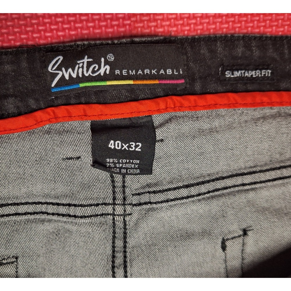 Switch Remarkable Black Jeans Bloody Distressed Ripped Goth Pants Size 40x32 Men - Picture 9 of 9